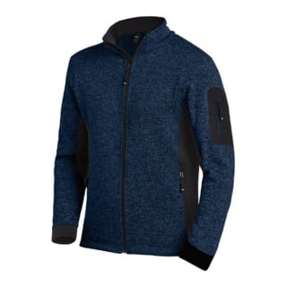 FHB Herren-Jacke CHRISTOPH Strick-Fleece marine-schwarz 3XL