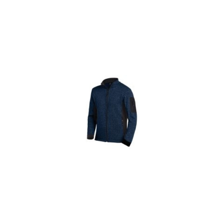 FHB Herren-Jacke CHRISTOPH Strick-Fleece marine-schwarz 3XL