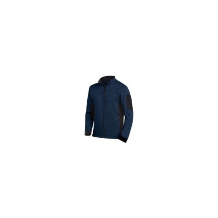 FHB Herren-Jacke CHRISTOPH Strick-Fleece marine-schwarz 5XL