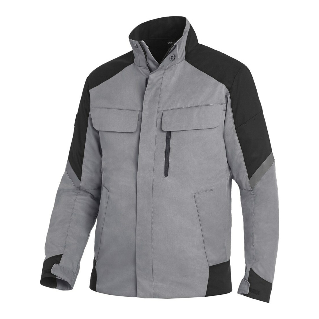 FHB Jacke Frank, Softshell, Gr. L, grau/schwarz