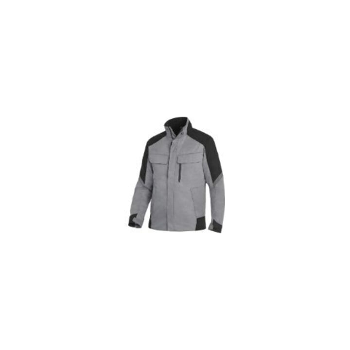 FHB Jacke Frank, Softshell, Gr. L, grau/schwarz