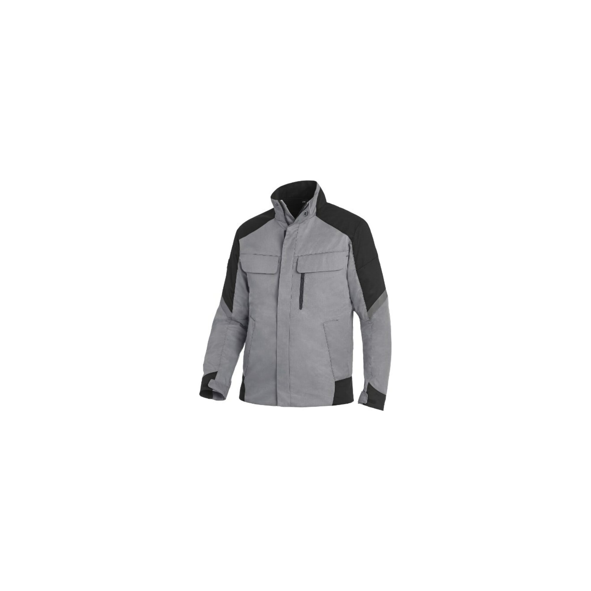 FHB Jacke Frank, Softshell, Gr. M, grau/schwarz