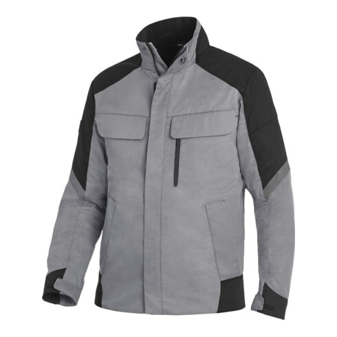 FHB Jacke Frank, Softshell, Gr. M, grau/schwarz