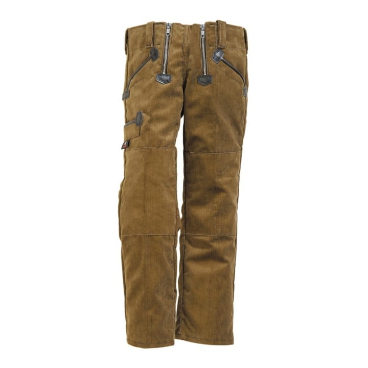 FHB Kinder-Zunfthose AUGUST oliv-braun 116 Zwirn-Feincord
