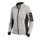 FHB MARIEKE Strick-Fleece-Jacke Damen grau-schwarz Gr. M-1