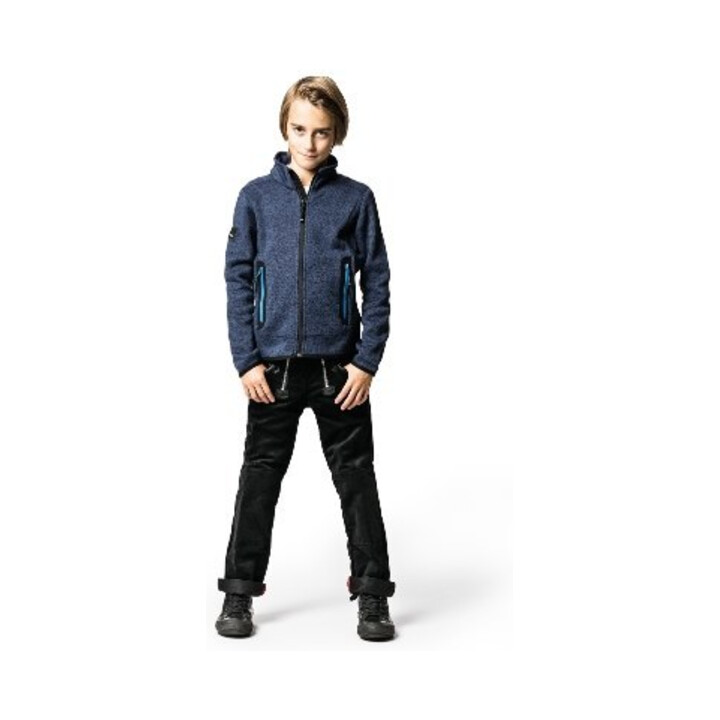 FHB Pantalon d'artisan enfant AUGUST velours fin torsadé noir 152