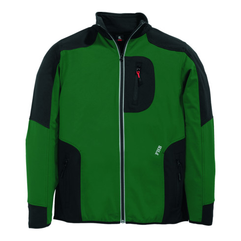FHB RALF Jersey-Fleece-Jacke FHB Fastdry grün-schwarz Gr. XL