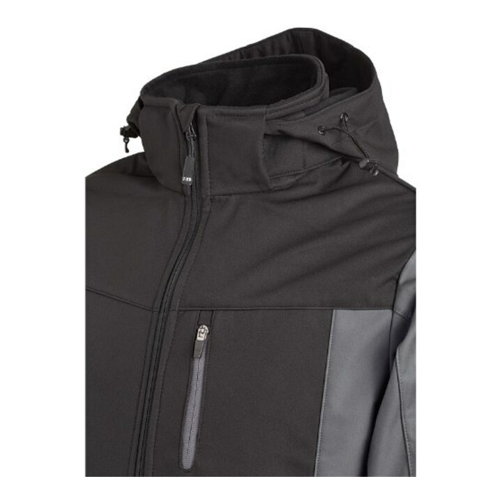 FHB Softshell-Jacke JANNIK grau-schwarz 4XL