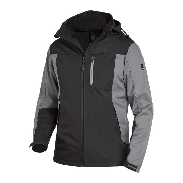 FHB Softshell-Jacke JANNIK grau-schwarz 5XL