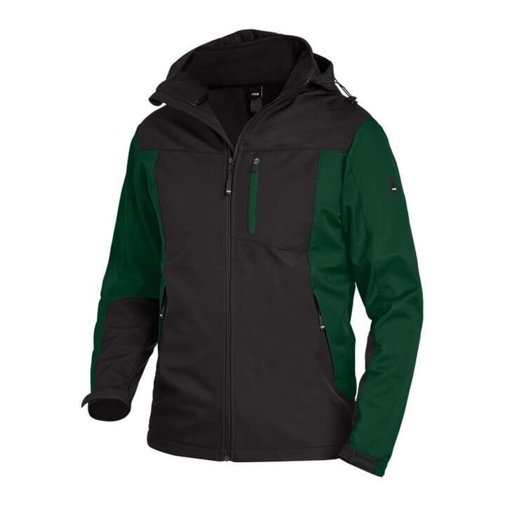 FHB Softshell-Jacke JANNIK grün-schwarz 4XL
