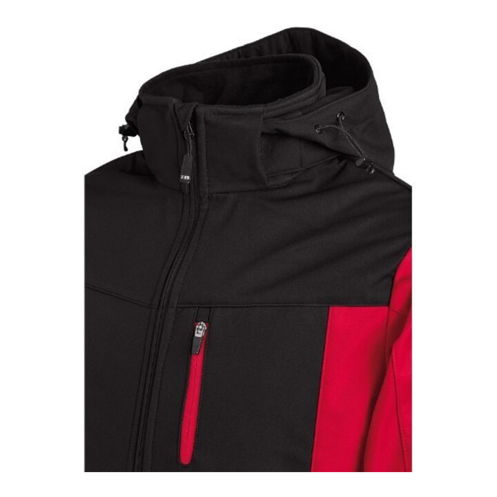 FHB Softshell-Jacke JANNIK rot-schwarz M