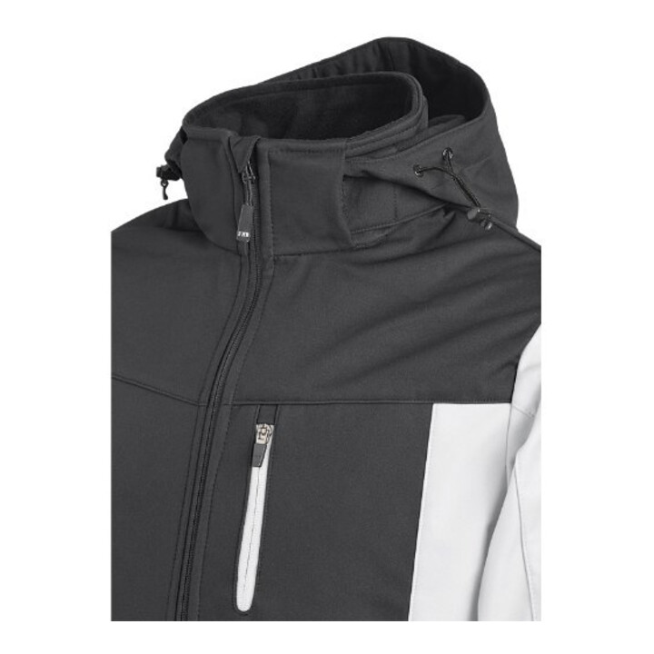 FHB Softshell-Jacke JANNIK weiß-anthrazit 4XL
