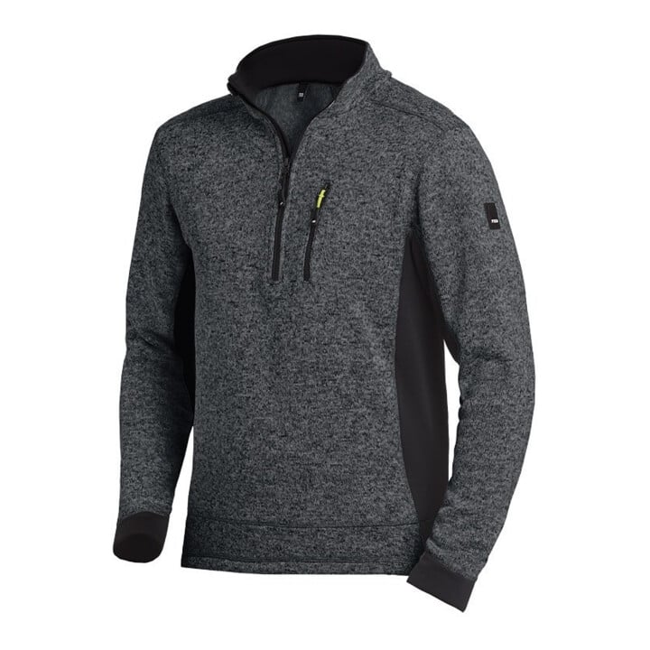 FHB Troyer PATRICK Strick-Fleece anthrazit-schwarz M