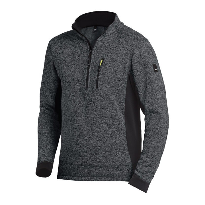 FHB Troyer PATRICK Strick-Fleece anthrazit-schwarz XL