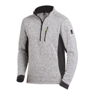 FHB Troyer PATRICK Strick-Fleece grau-schwarz 2XL