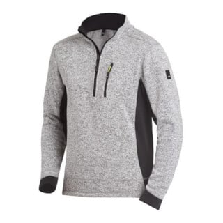 FHB Troyer PATRICK Strick-Fleece grau-schwarz M