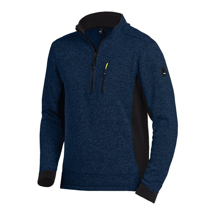 FHB Troyer PATRICK Strick-Fleece marine-schwarz 3XL