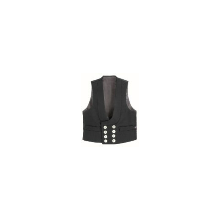 FHB Veste de corporation DETLEF noire Zwirn-Doppelpilot 102
