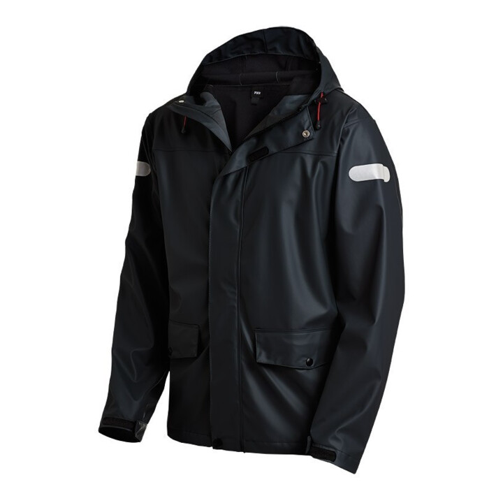 FHB Veste de pluie RAINER noire 3XL PU stretch EN 343