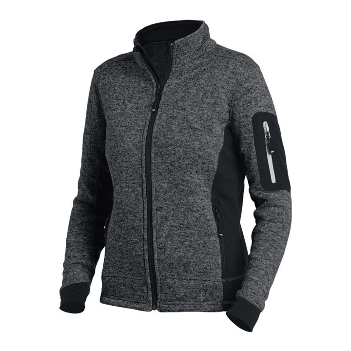FHB Veste femme MARIEKE en tricot polaire anthracite-noir 2XL