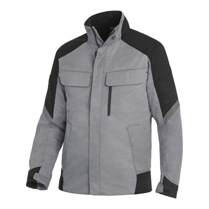 FHB Veste Frank, Softshell, T. L, gris/noir