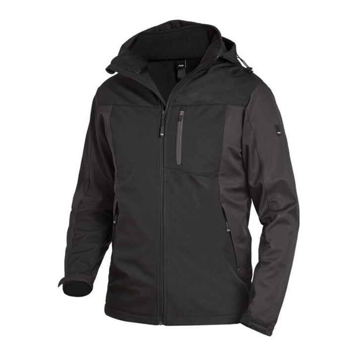 FHB Veste softshell JANNIK Gr.L anthracite/noir 100 % PES
