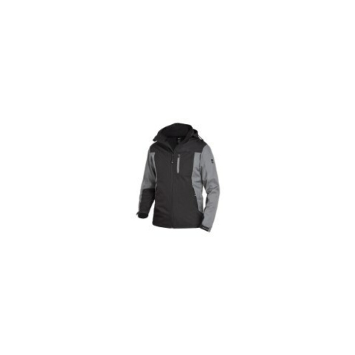 FHB Veste softshell JANNIK gris-noir 5XL