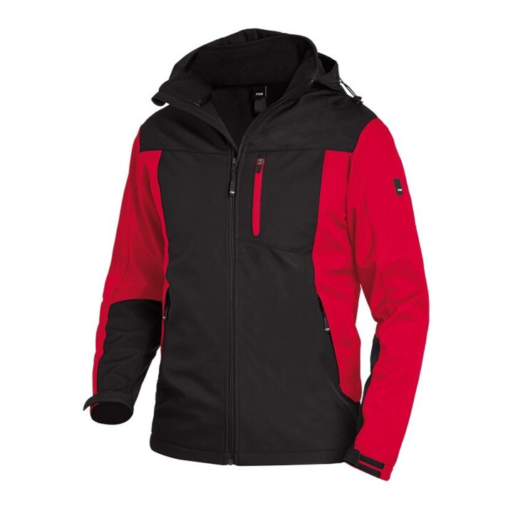 FHB Veste Softshell JANNIK rouge-noir S