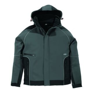 FHB WALTER Softshell-Jacke grau-schwarz Gr. XL