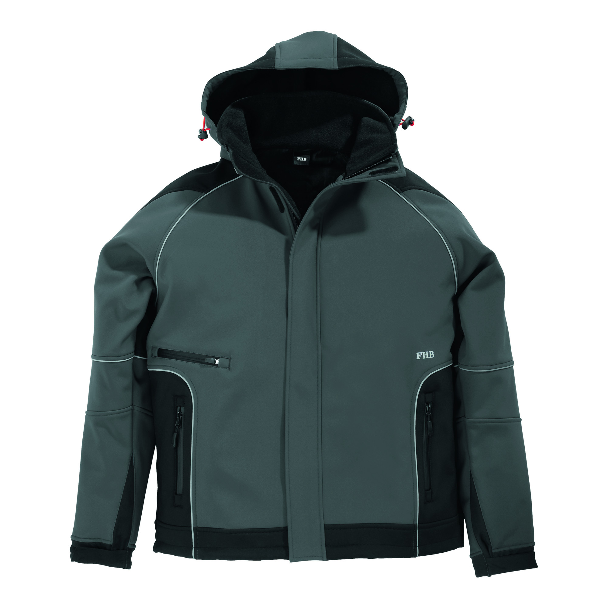 FHB WALTER Softshell-Jacke grau-schwarz Gr. XL