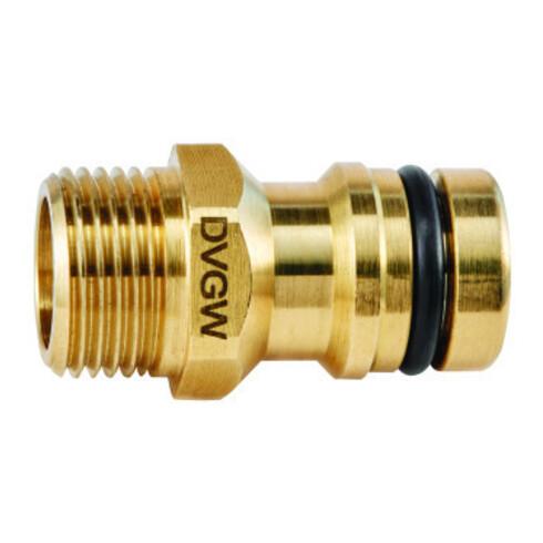 Fiche d'appareil GEKA plus-système d'enfichage KTW laiton filetage ext. G 3/4 po