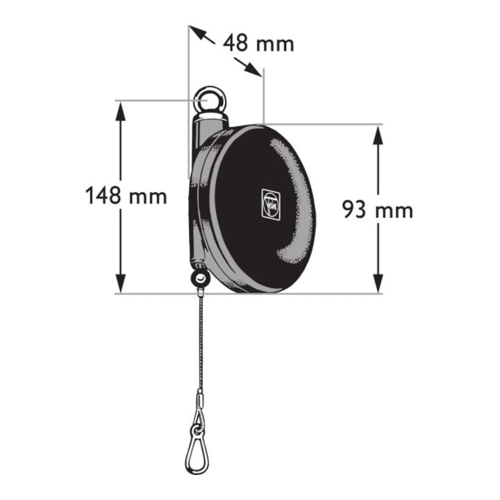 Fijnstabilisator tot 2,5 kg belasting (trekvast nylon koord)