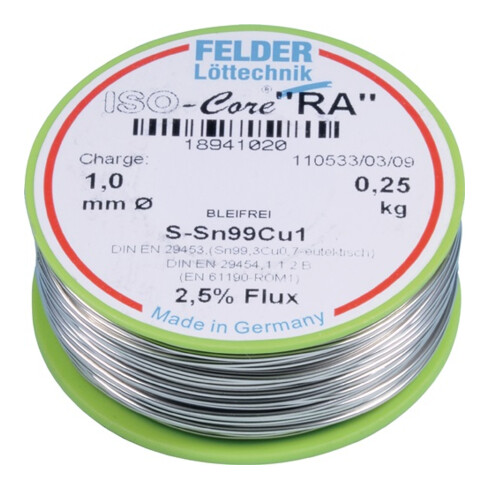 Fil de soudure ISO-Core® RA S-Sn99Cu1