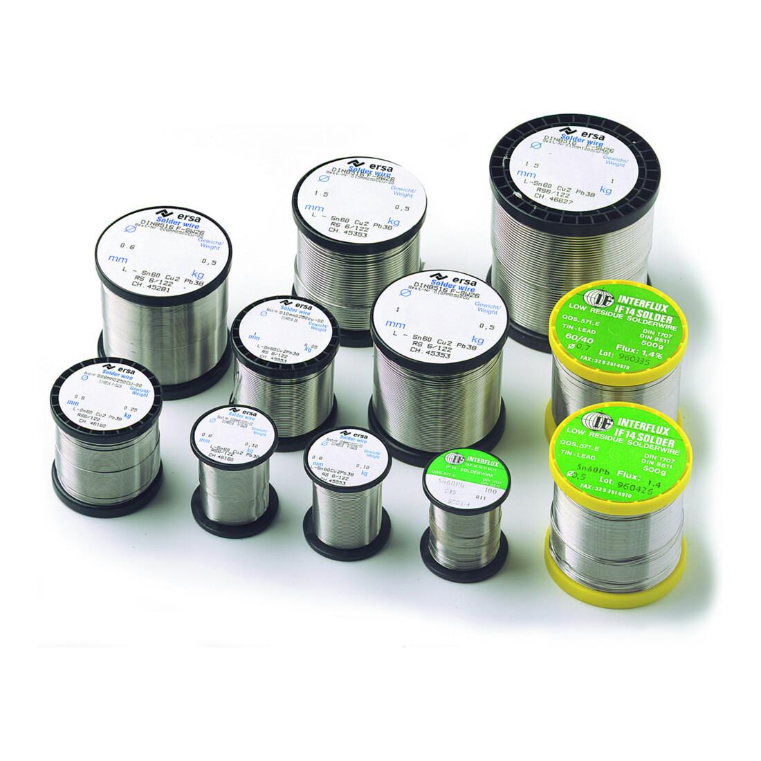 Fil de soudure ERSA 1,5mm Sn96,5Ag3,0Cu0,5 250g Rol