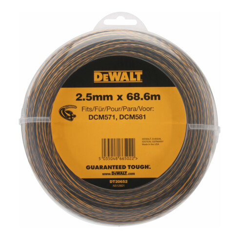 Filament de coupe DEWALT 68,6 m / 2,5 mm DT20652-QZ