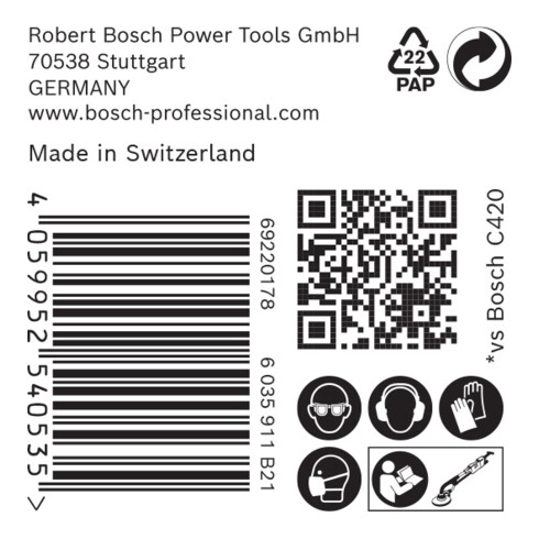 Filet de ponçage pour ponceuse de cloisons sèches Bosch EXPERT M480