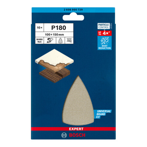 Filet de ponçage Bosch Expert M480 pour ponceuse delta, 100 x 150 mm, G 180