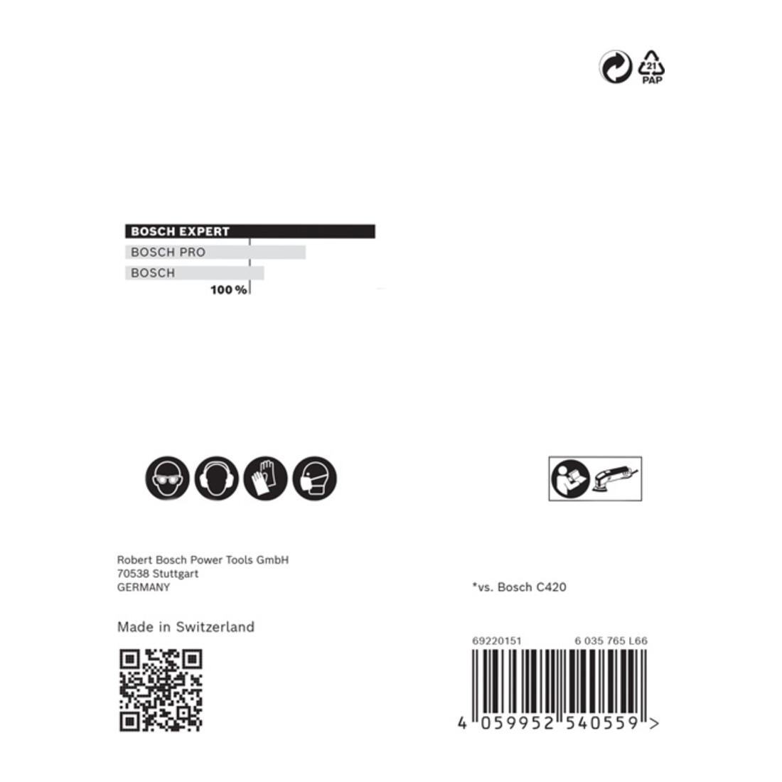 Filet de ponçage Bosch Expert M480 pour ponceuse Delta, 93 mm, G 100