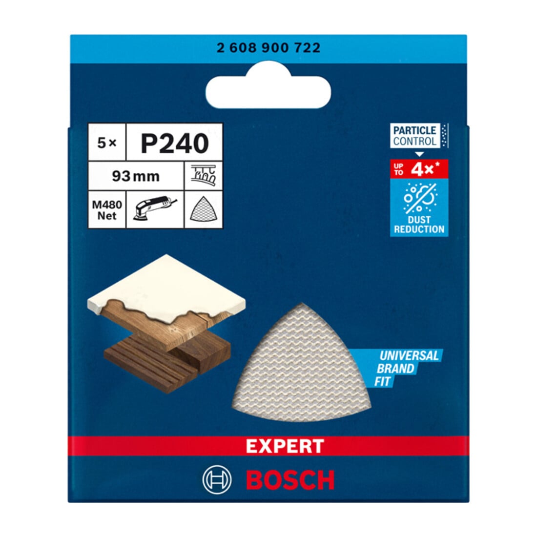 Filet de ponçage Bosch Expert M480 pour ponceuse Delta, 93 mm, G 240