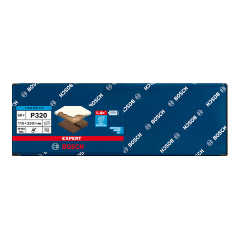Filet de ponçage Bosch Expert M480 pour ponceuse orbitale, 115 x 230 mm, G 320