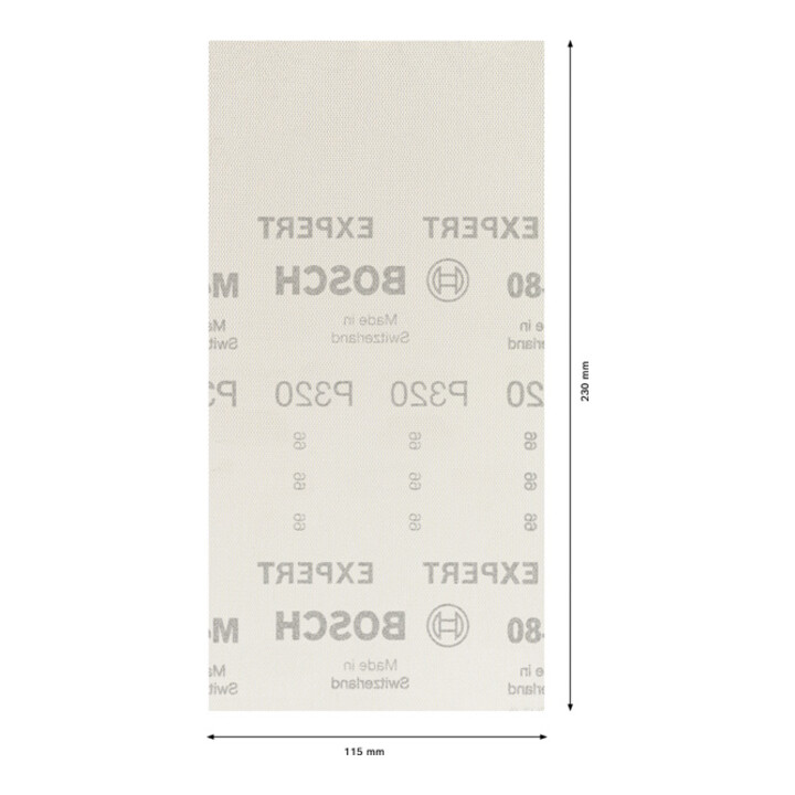Filet de ponçage Bosch Expert M480 pour ponceuse orbitale, 115 x 230 mm, G 320