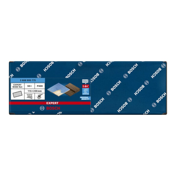 Filet de ponçage Bosch Expert M480 pour ponceuse orbitale, 115 x 230 mm, G 400