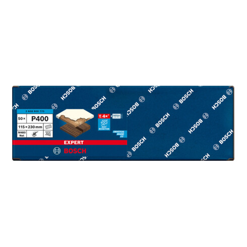 Filet de ponçage Bosch Expert M480 pour ponceuse orbitale, 115 x 230 mm, G 400