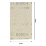 Filet de ponçage Bosch Expert M480 pour ponceuse orbitale, 80 x 133 mm, G 120-4