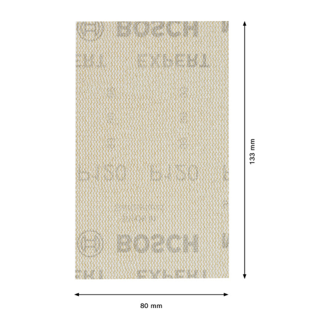 Filet de ponçage Bosch Expert M480 pour ponceuse orbitale, 80 x 133 mm, G 120