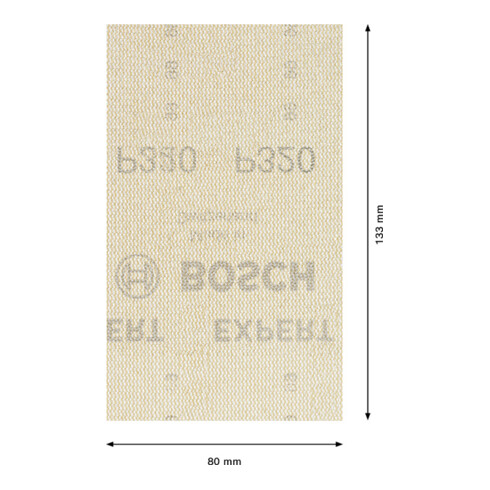 Filet de ponçage Bosch Expert M480 pour ponceuse orbitale, 80 x 133 mm, G 320