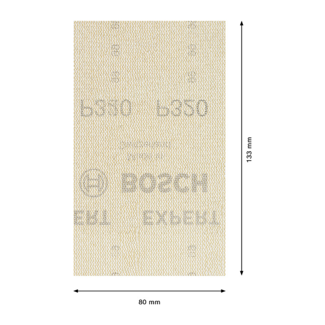 Filet de ponçage Bosch Expert M480 pour ponceuse orbitale, 80 x 133 mm, G 320