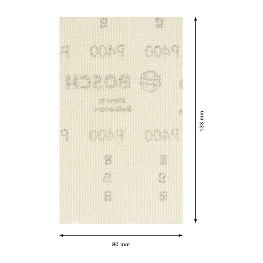Filet de ponçage Bosch Expert M480 pour ponceuse orbitale, 80 x 133 mm, G 400
