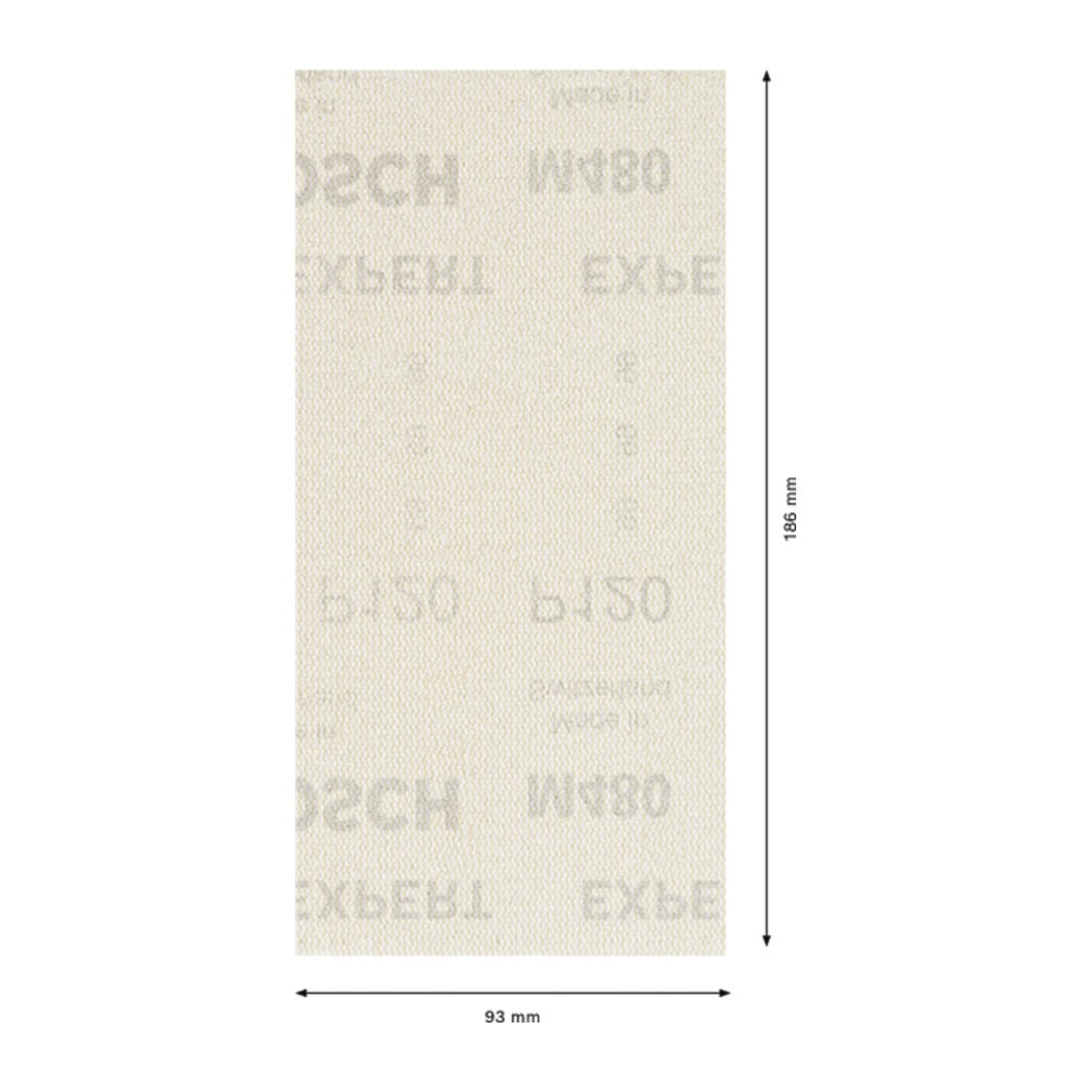 Filet de ponçage Bosch Expert M480 pour ponceuse orbitale, 93 x 186 mm, G 120