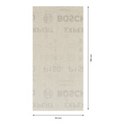 Filet de ponçage Bosch Expert M480 pour ponceuse orbitale, 93 x 186 mm, G 150-4